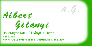 albert gilanyi business card